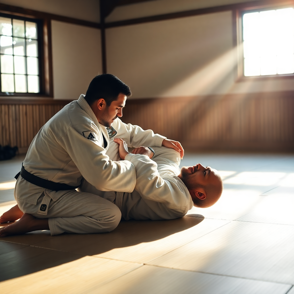 BJJ practitioners on tatami